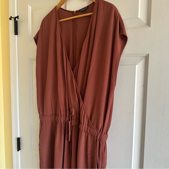 Eileen Fisher Women’s 1X Wide Leg Crepe Jumpsuit‎ Tencel Viscose Crepe Ruset - Picture 5 of 11